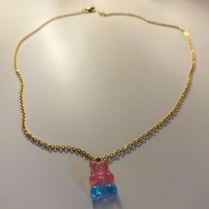 Baby Pink + Blue Gummy Bear Necklace